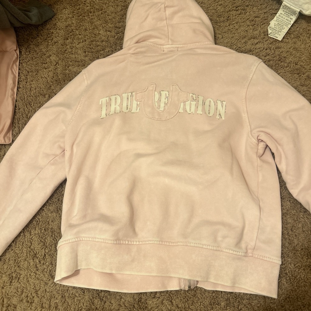 True religion pink hoodie size large